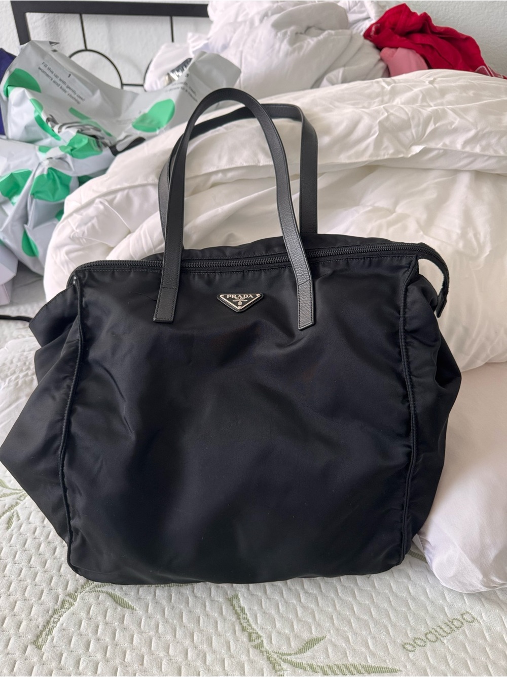 Prada Black Nylon Tote Authentic